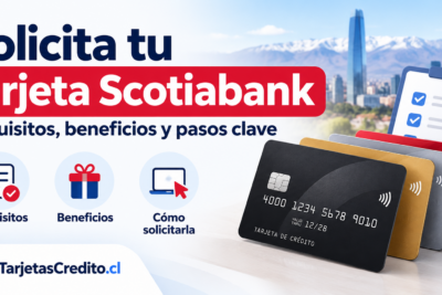 Guía visual para solicitar una tarjeta Scotiabank en Chile con requisitos y beneficios