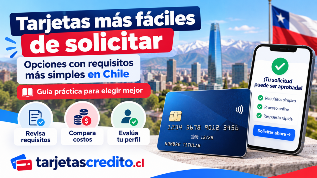 Tarjetas de crédito con menos requisitos en Chile