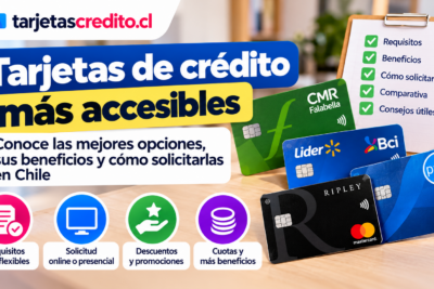 Tarjetas de crédito accesibles en Chile con requisitos flexibles, solicitud online o presencial, promociones, descuentos y opciones de pago.