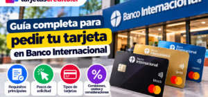 Tarjetas Mastercard de Banco Internacional con información sobre requisitos, pasos de solicitud, tipos de tarjetas y principales costos asociados.
