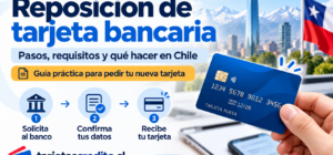 Reposición de tarjeta bancaria en Chile con pasos para solicitarla, confirmar tus datos y recibir una nueva tarjeta