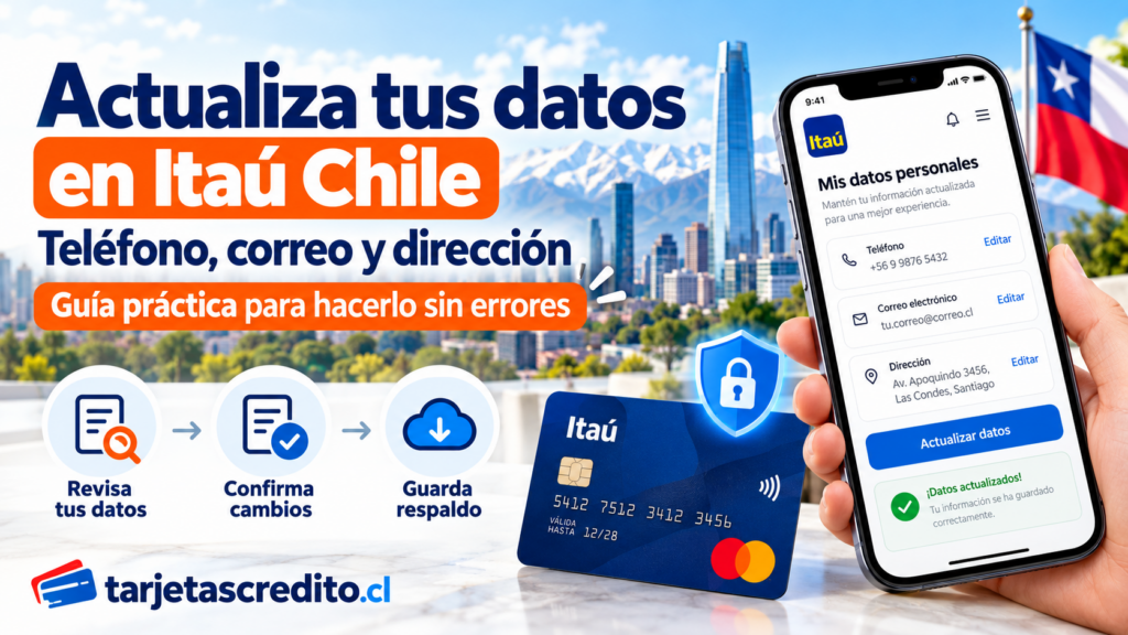 actualizar tus datos personales en Itaú Chile