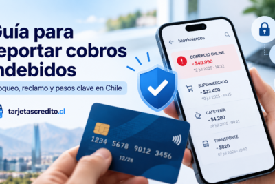 Guía visual para reportar cobros indebidos y proteger tu tarjeta bancaria en Chile