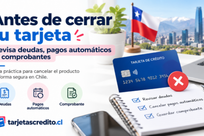 Deudas, pagos automáticos y comprobantes que debes revisar antes de cancelar una tarjeta de crédito en Chile