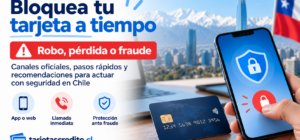 Bloqueo inmediato de tarjeta de crédito por robo, pérdida o fraude desde app, web o llamada en Chile