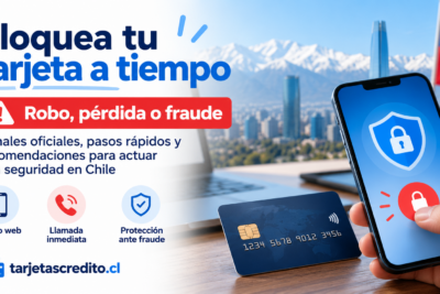 Bloqueo inmediato de tarjeta de crédito por robo, pérdida o fraude desde app, web o llamada en Chile