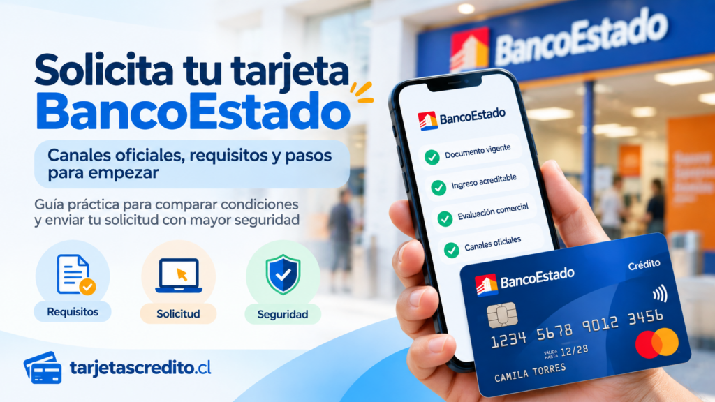 Solicitud de tarjeta de crédito BancoEstado por canales oficiales, con requisitos, evaluación y medidas de seguridad