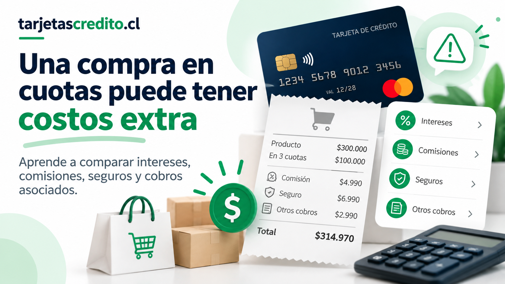 Costos extra que pueden aparecer en una compra en cuotas con tarjeta de crédito