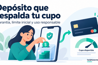 Depósito de garantía que respalda el cupo disponible de una tarjeta de crédito.