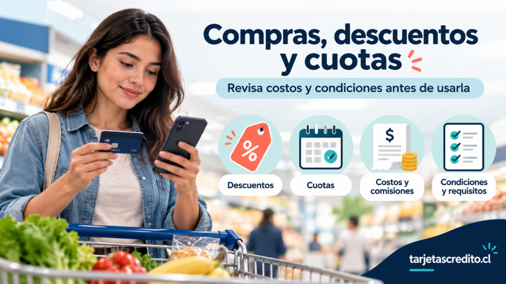 Descuentos, pagos en cuotas y costos que conviene revisar antes de usar una tarjeta de crédito