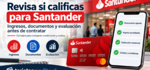 Requisitos de ingresos, documentos y evaluación para solicitar una tarjeta de crédito Santander Chile