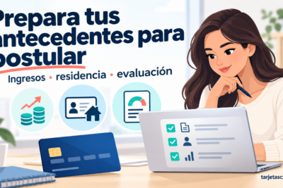 Persona revisando sus antecedentes de ingresos y residencia antes de solicitar una tarjeta de crédito.