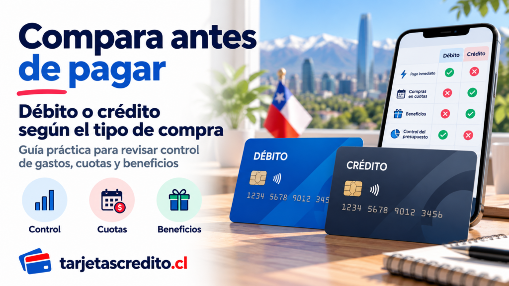 Comparación entre tarjeta de débito y tarjeta de crédito según control de gastos, cuotas y beneficios