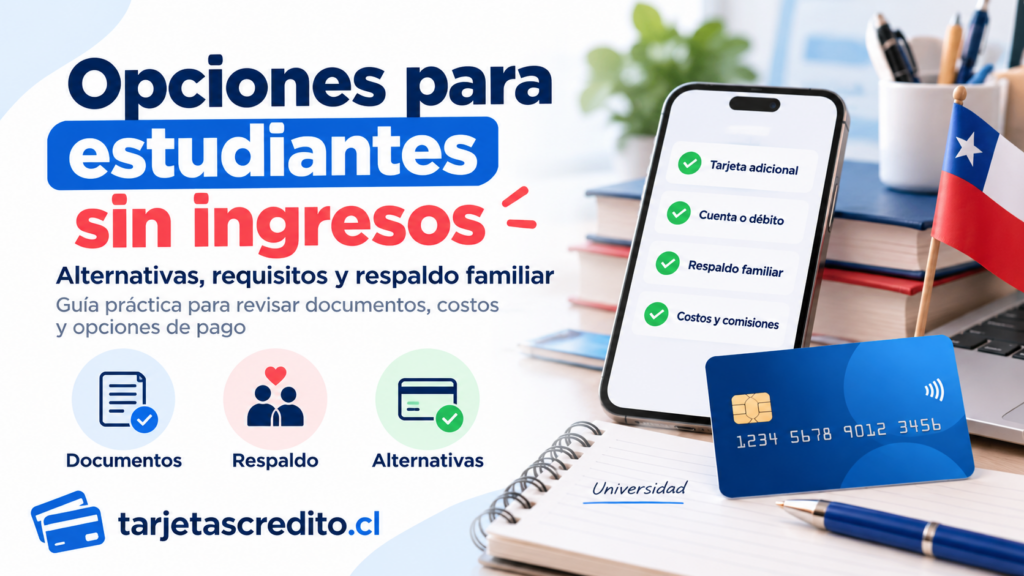Opciones, documentos y respaldo familiar para acceder a una tarjeta siendo estudiante sin ingresos