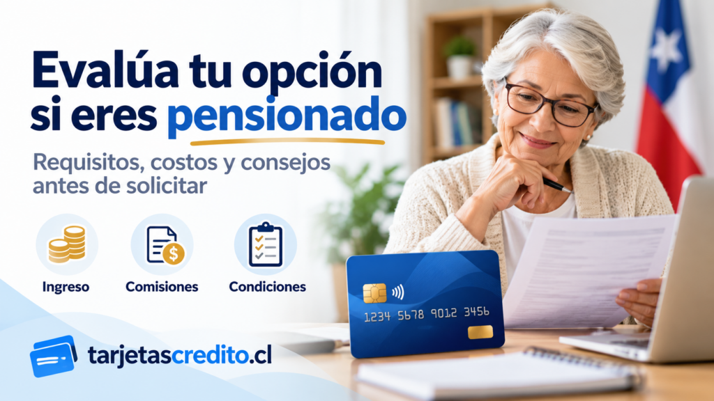 Requisitos, costos y condiciones de tarjeta de crédito para pensionados en Chile
