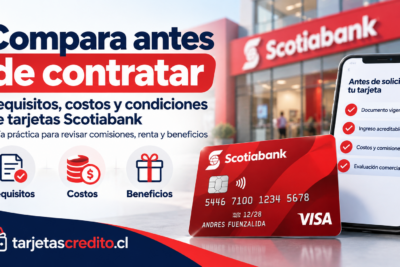 Requisitos, costos y beneficios para comparar tarjetas de crédito Scotiabank Chile