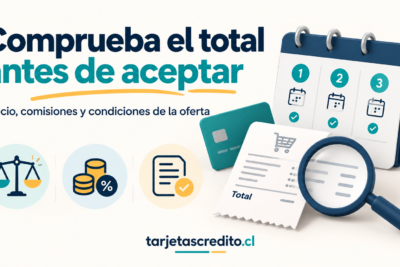 Calendario de tres pagos junto a una lista para comparar el precio, las comisiones y las condiciones de una promoción.